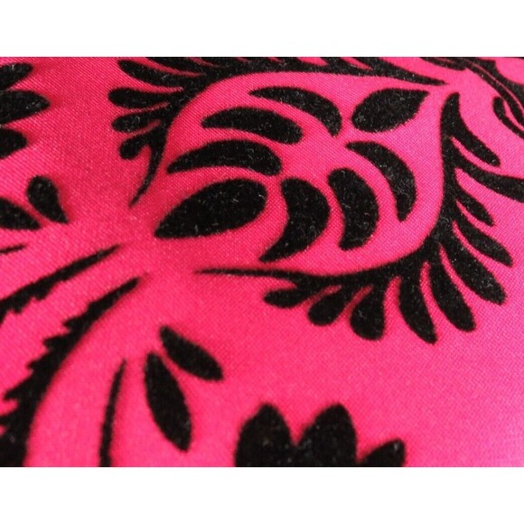 Gabby Skye Women's Red Black Velvet Flocked Fit And Flare Dress Plus Size 14W - Picture 5 of 14